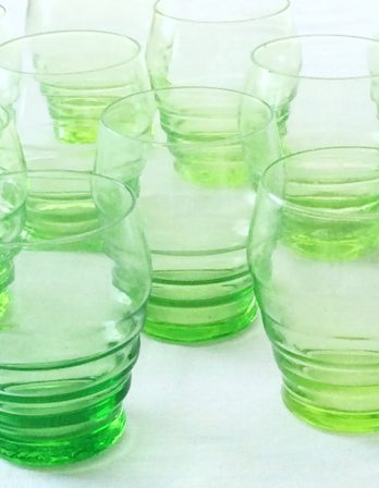 Stralend groene glazen