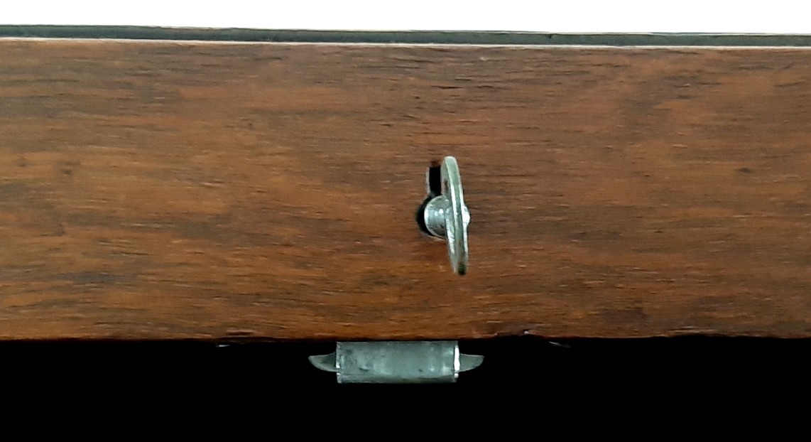 Antieke Engelse archiefkast met roldeur - Afbeelding 3