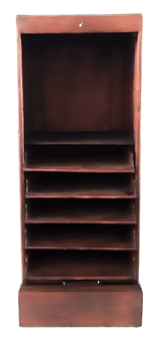 Antieke Engelse archiefkast met roldeur - Afbeelding 4