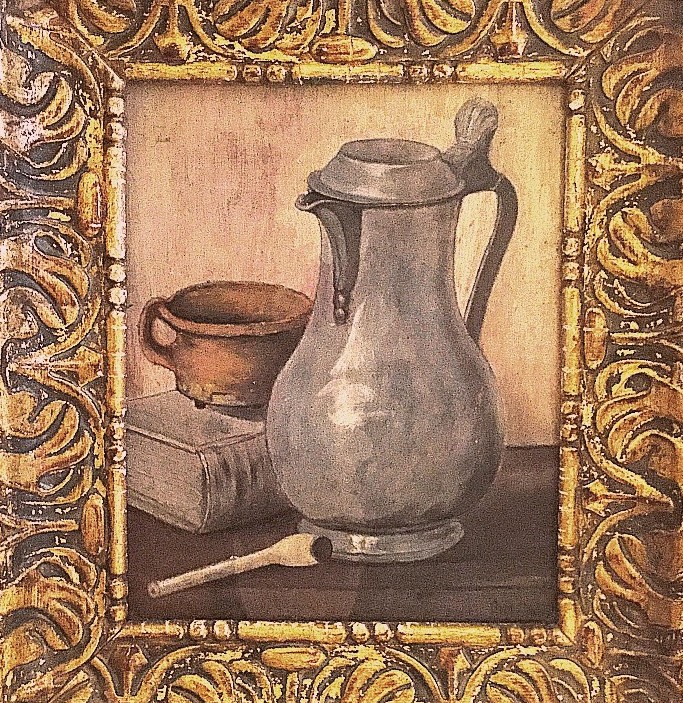 Stilleven met tinnen kan