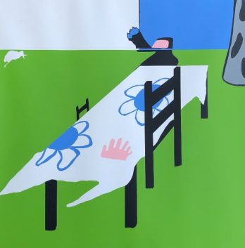 Zeefdruk Witold komt eten